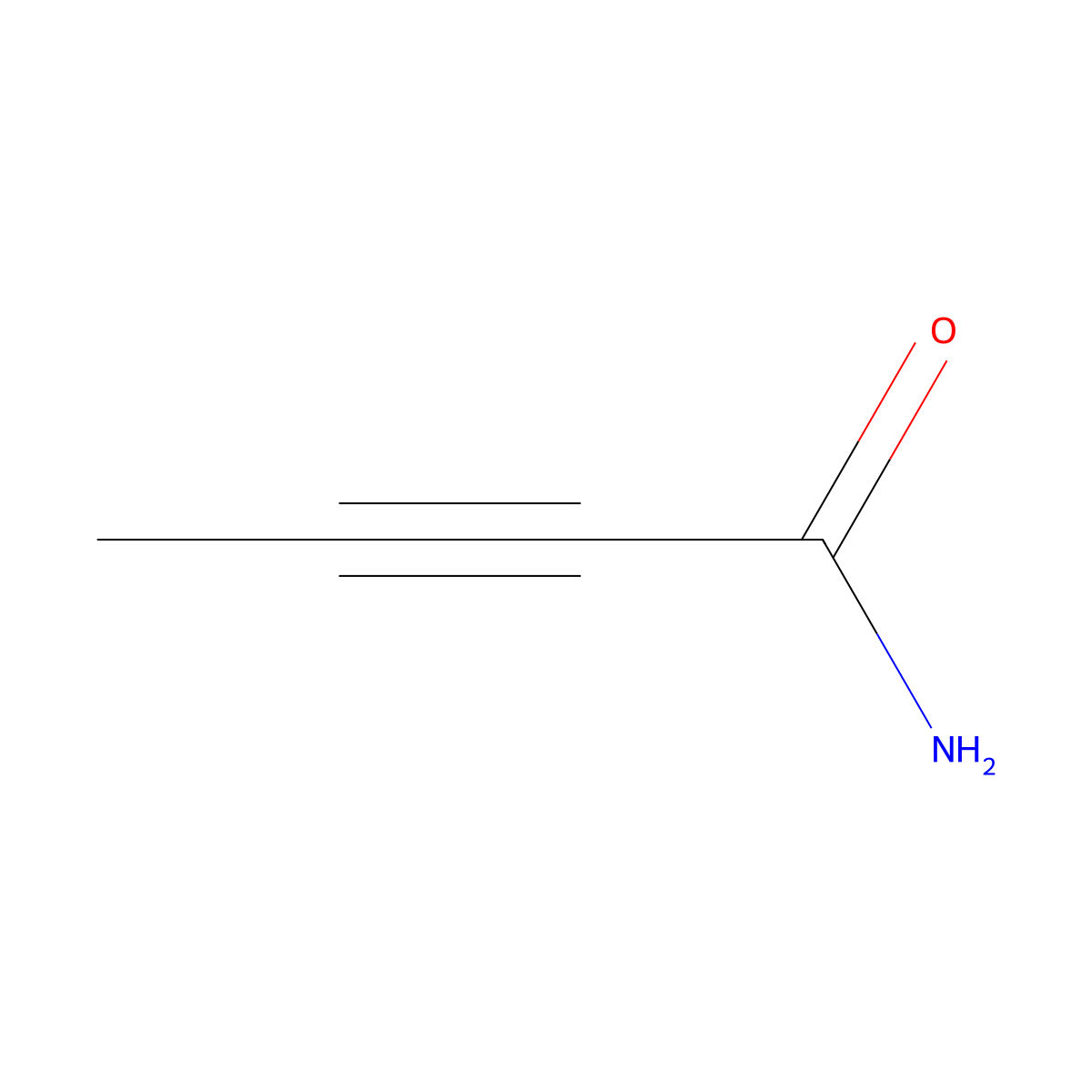 But-2-ynamide molecular structure, CAS 6052-32-0