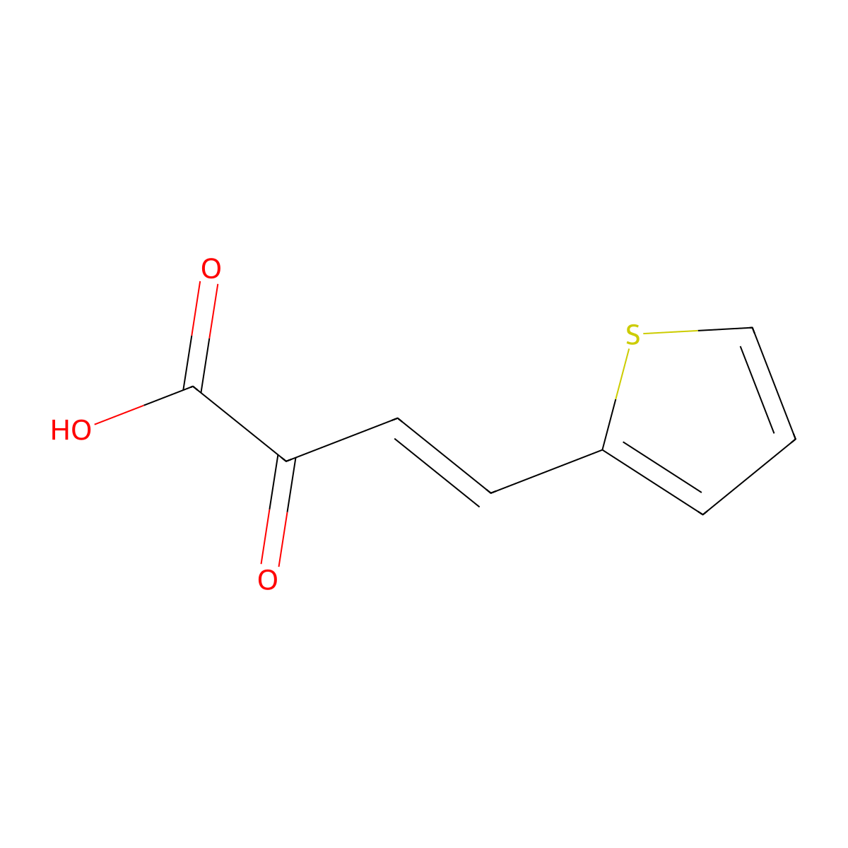 2-Oxo-4-(thiophen-2-yl)but-3-enoic acid molecular structure, CAS 6052-54-6