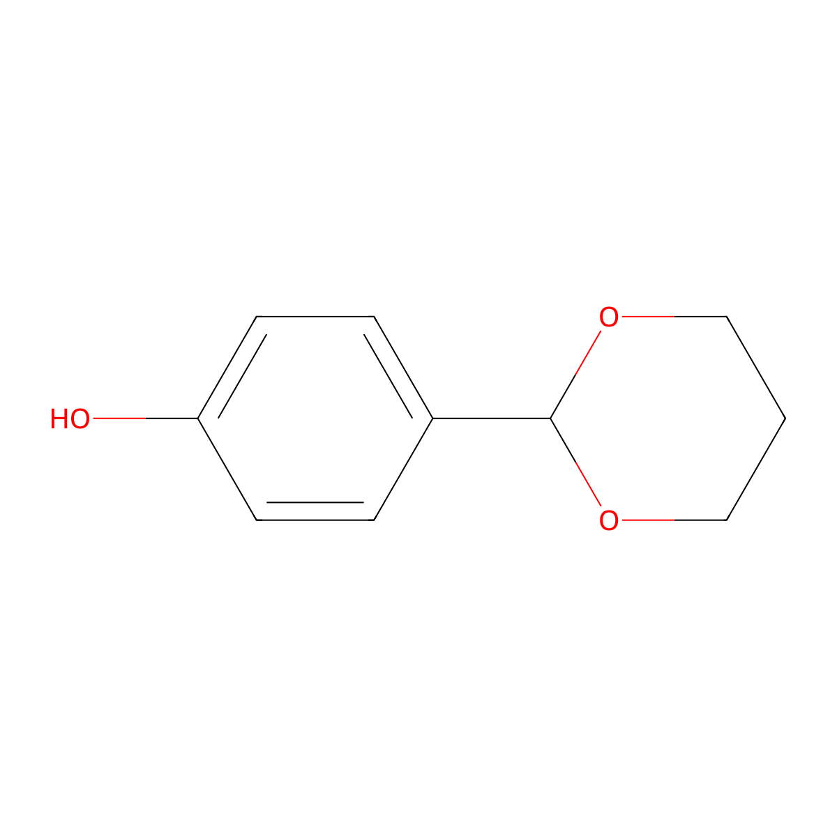 4-(1,3-Dioxan-2-yl)phenol molecular structure, CAS 6052-80-8