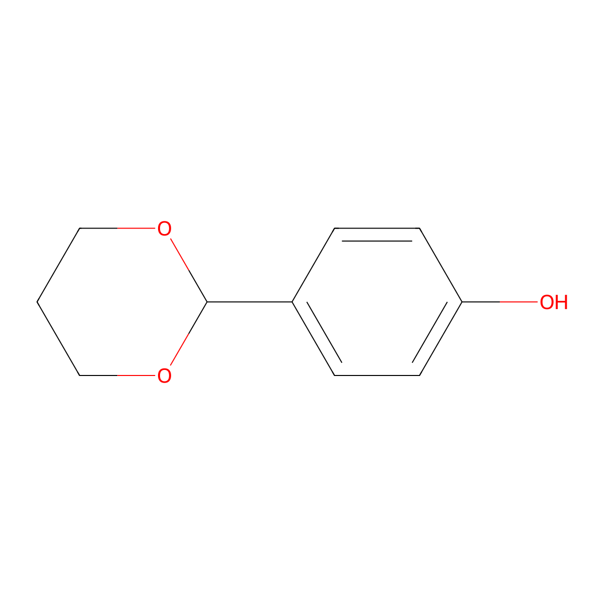 4-(1,3-Dioxan-2-yl)phenol molecular structure, CAS 6052-80-8