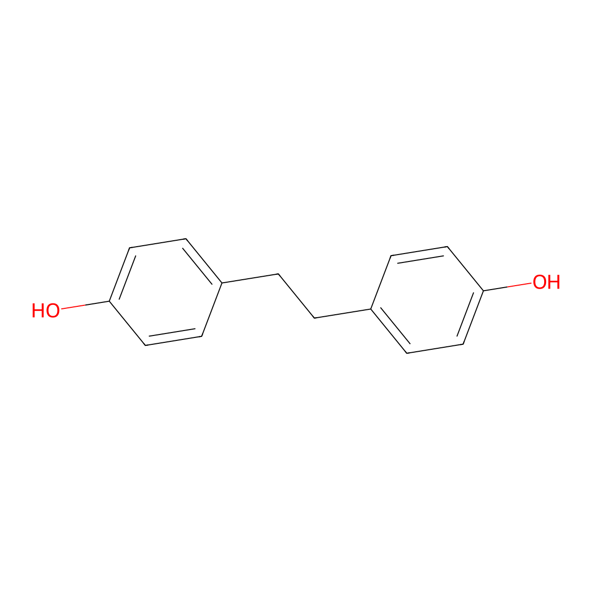 1,2-Bis(4-hydroxyphenyl)ethane molecular structure, CAS 6052-84-2