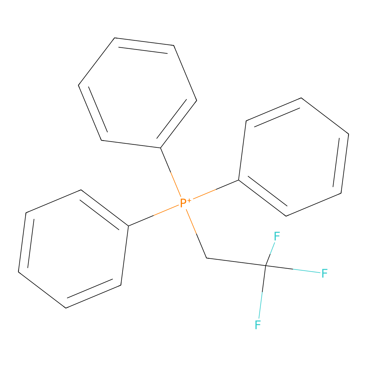 Triphenyl(2,2,2-trifluoroethyl)phosphorane molecular structure, CAS 60521-68-8