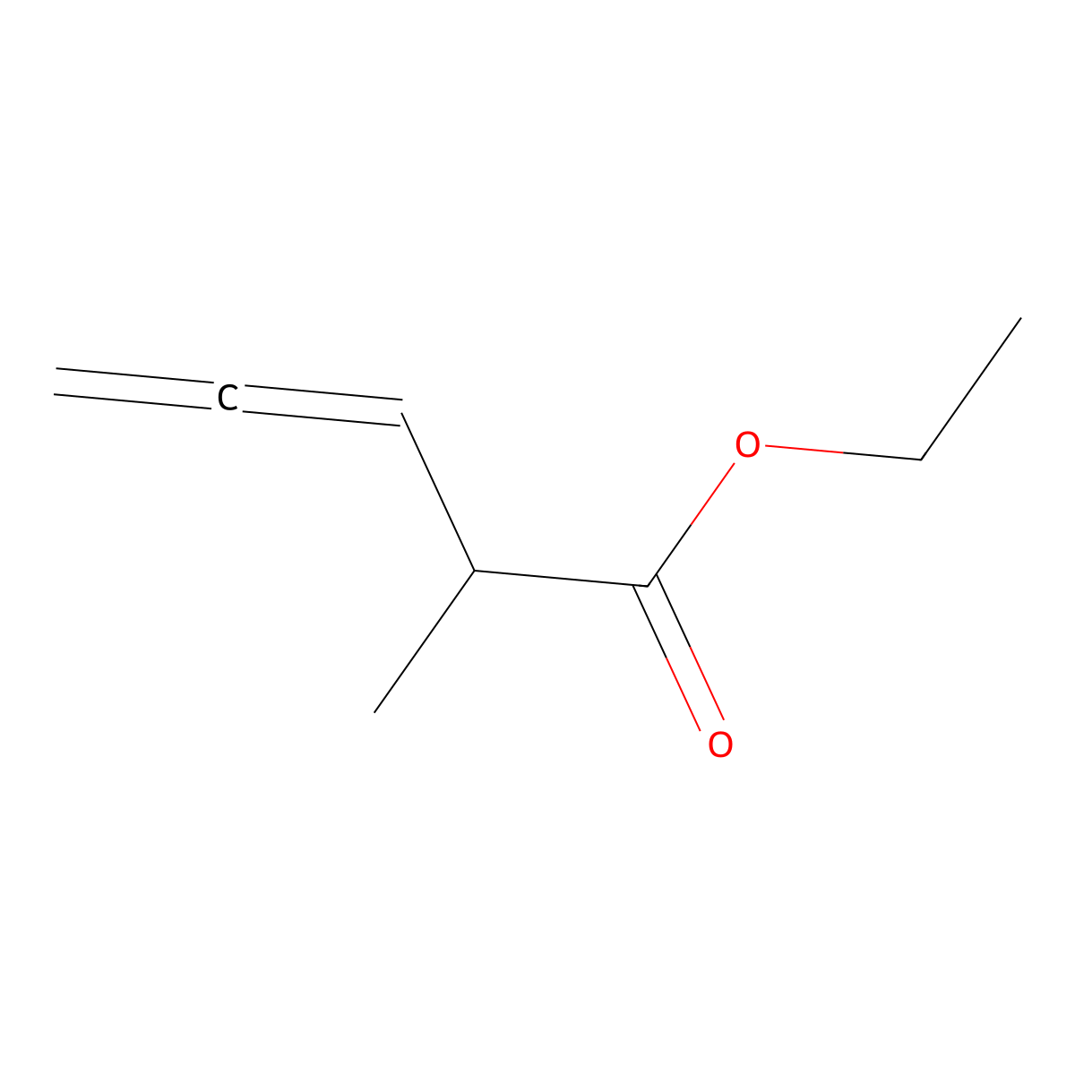 Ethyl 2-methyl-3,4-pentadienoate molecular structure, CAS 60523-21-9