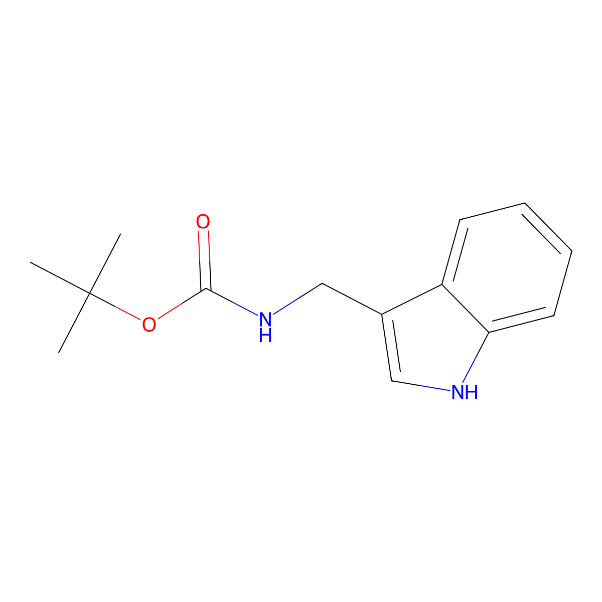 tert-Butyl ((1H-indol-3-yl)methyl)carbamate molecular structure, CAS 60524-00-7