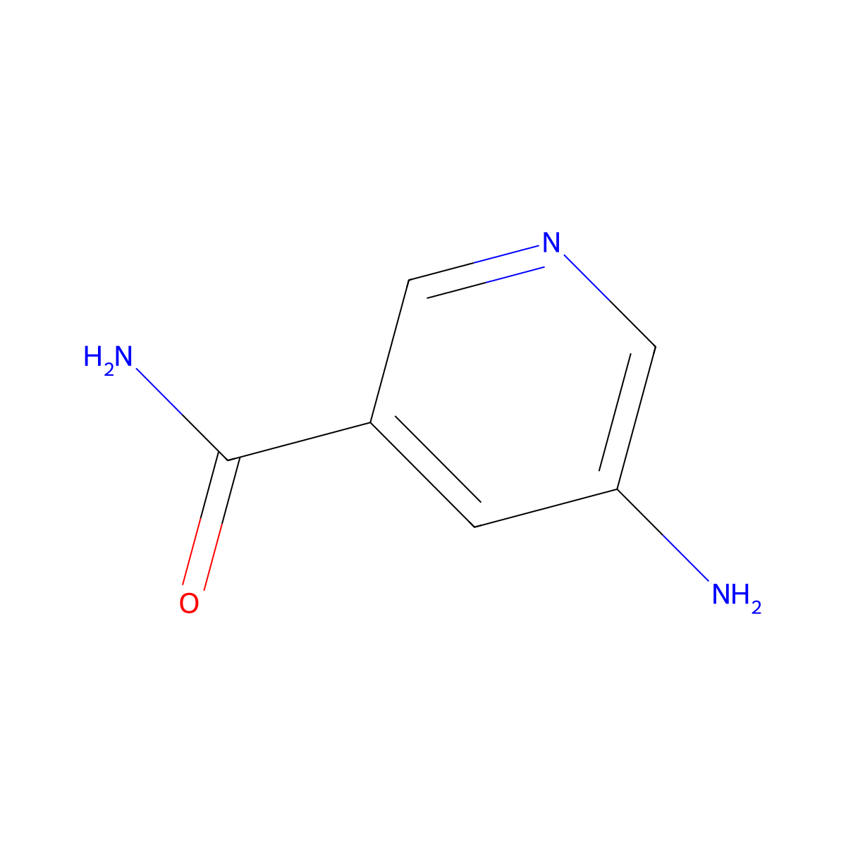 3-Pyridinecarboxamide, 5-amino- molecular structure, CAS 60524-14-3