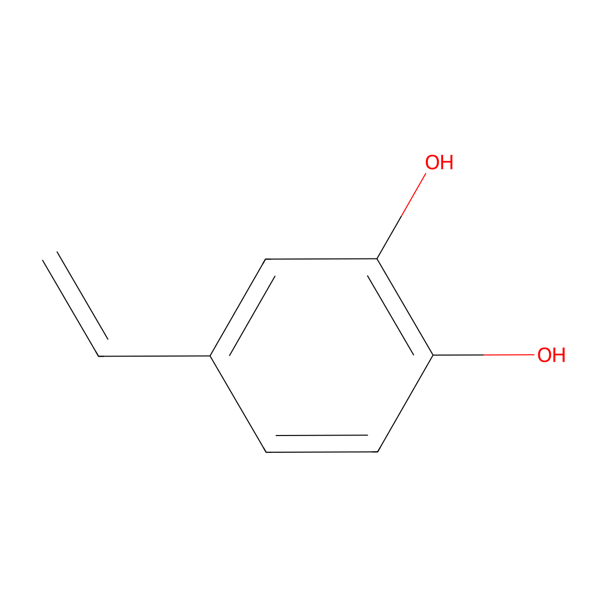 4-Vinylcatechol molecular structure, CAS 6053-02-7