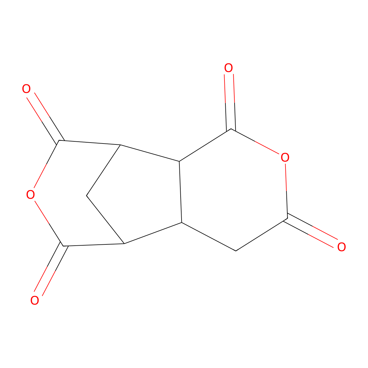 Tetrahydro-1H-5,9-methanopyrano(3,4-d)oxepine-1,3,6,8(4H)-tetrone molecular structure, CAS 6053-46-9