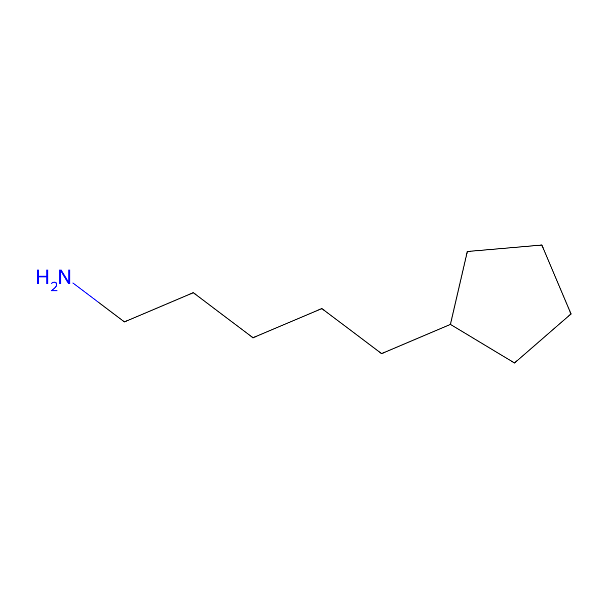 5-Cyclopentylpentan-1-amine molecular structure, CAS 6053-51-6
