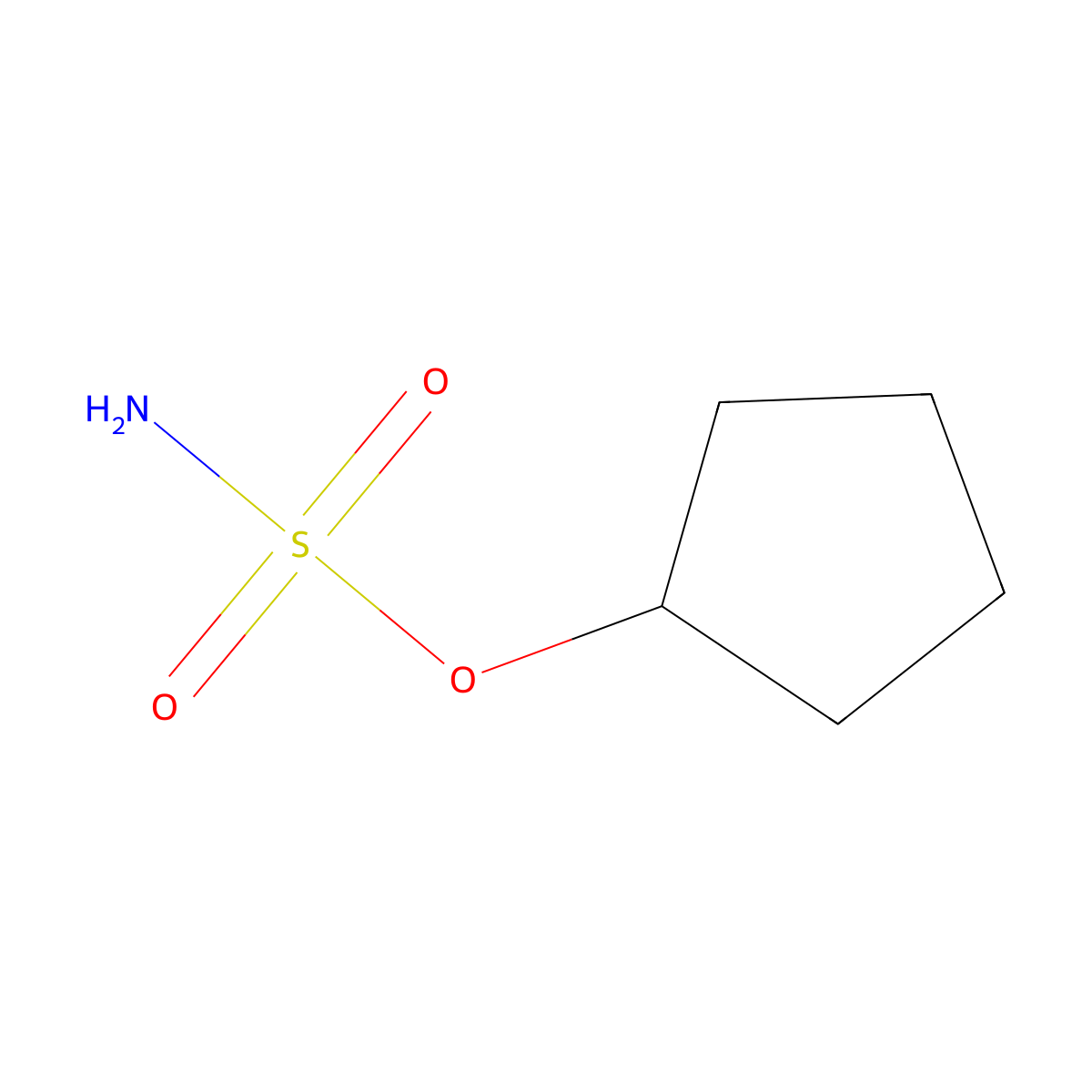 Cyclopentyl sulfamate molecular structure, CAS 6053-67-4