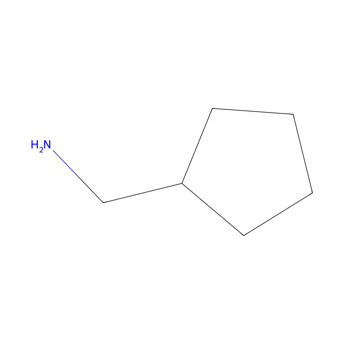 Cyclopentanemethylamine molecular structure, CAS 6053-81-2