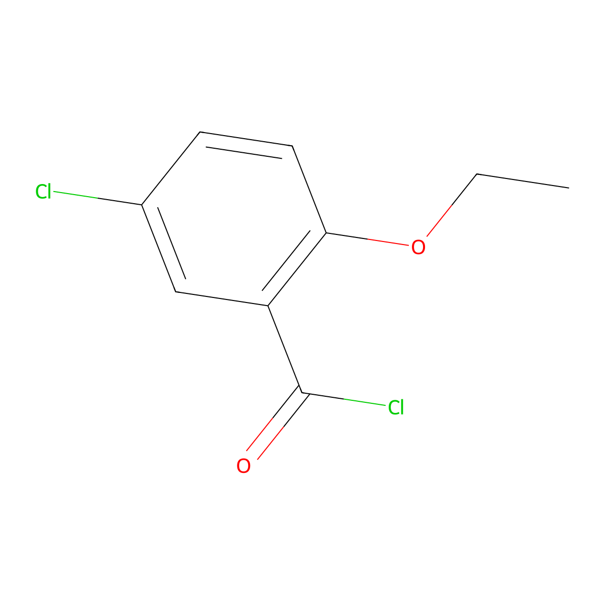 5-Chloro-2-ethoxybenzoyl chloride molecular structure, CAS 60531-34-2