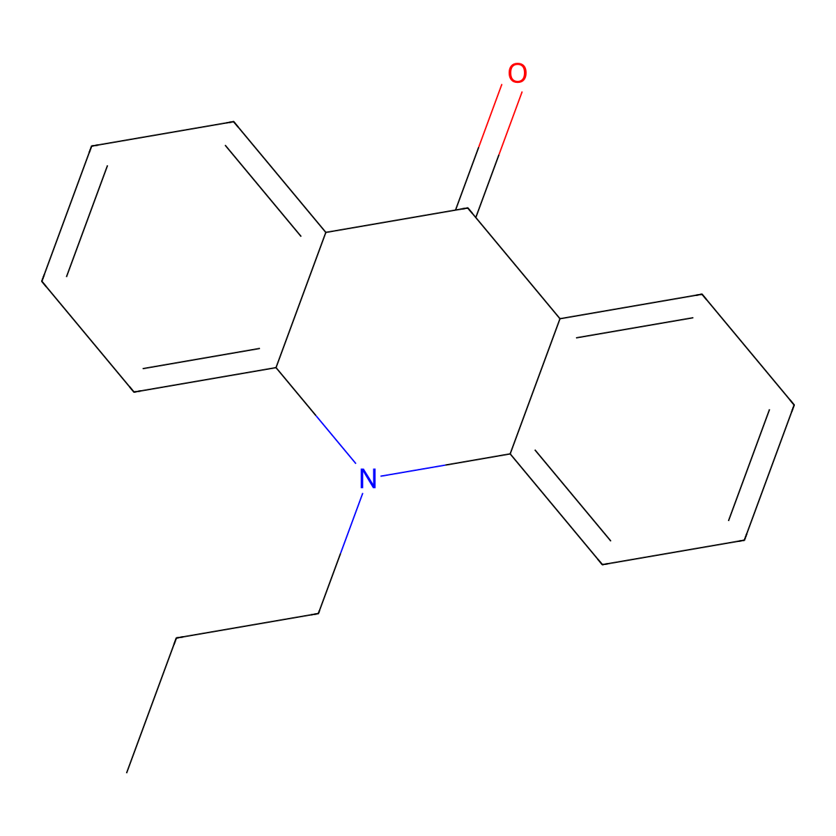 9(10H)-Acridinone, 10-propyl- molecular structure, CAS 60536-17-6