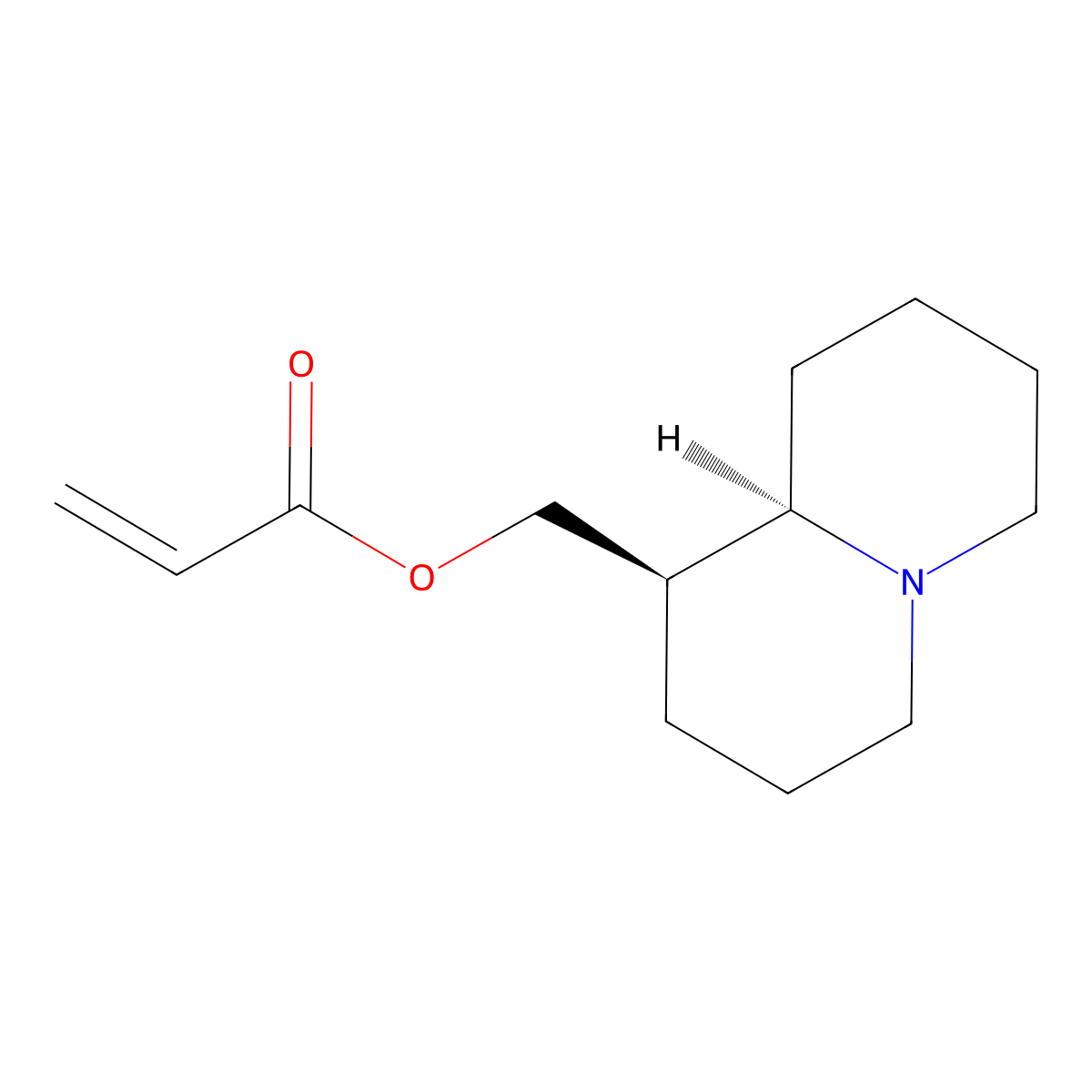 Lupinine, acrylate (ester) molecular structure, CAS 60537-74-8