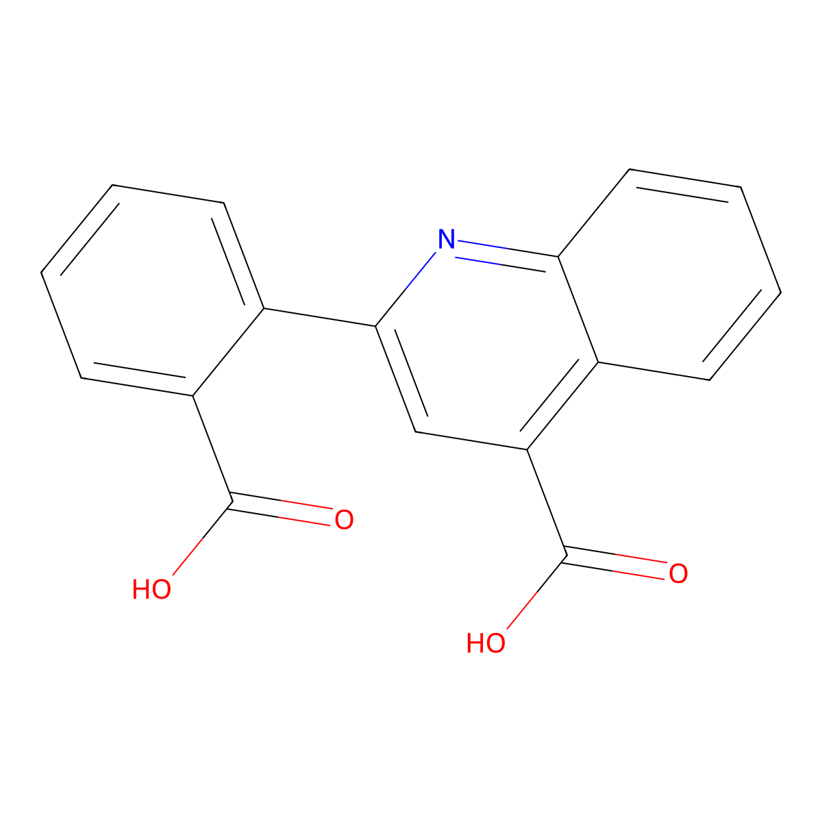2-(2-Carboxyphenyl)quinoline-4-carboxylic acid molecular structure, CAS 60539-01-7