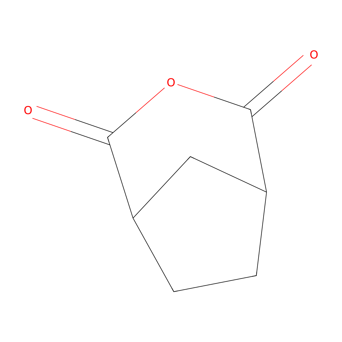 1,3-Cyclopentanedicarboxylic anhydride molecular structure, CAS 6054-16-6