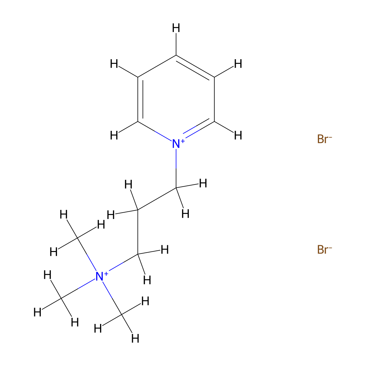 Pyridinium, 1-(3-(trimethylammonio)propyl)-, dibromide molecular structure, CAS 6054-36-0