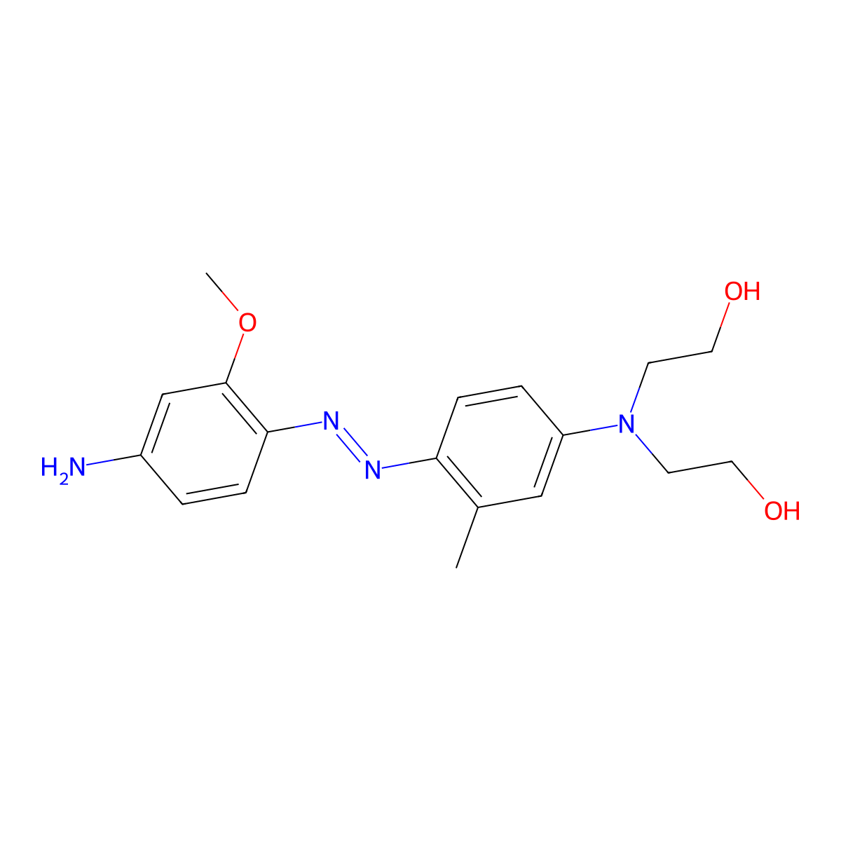 Disperse black 4 (C.I. 11220) molecular structure, CAS 6054-50-8