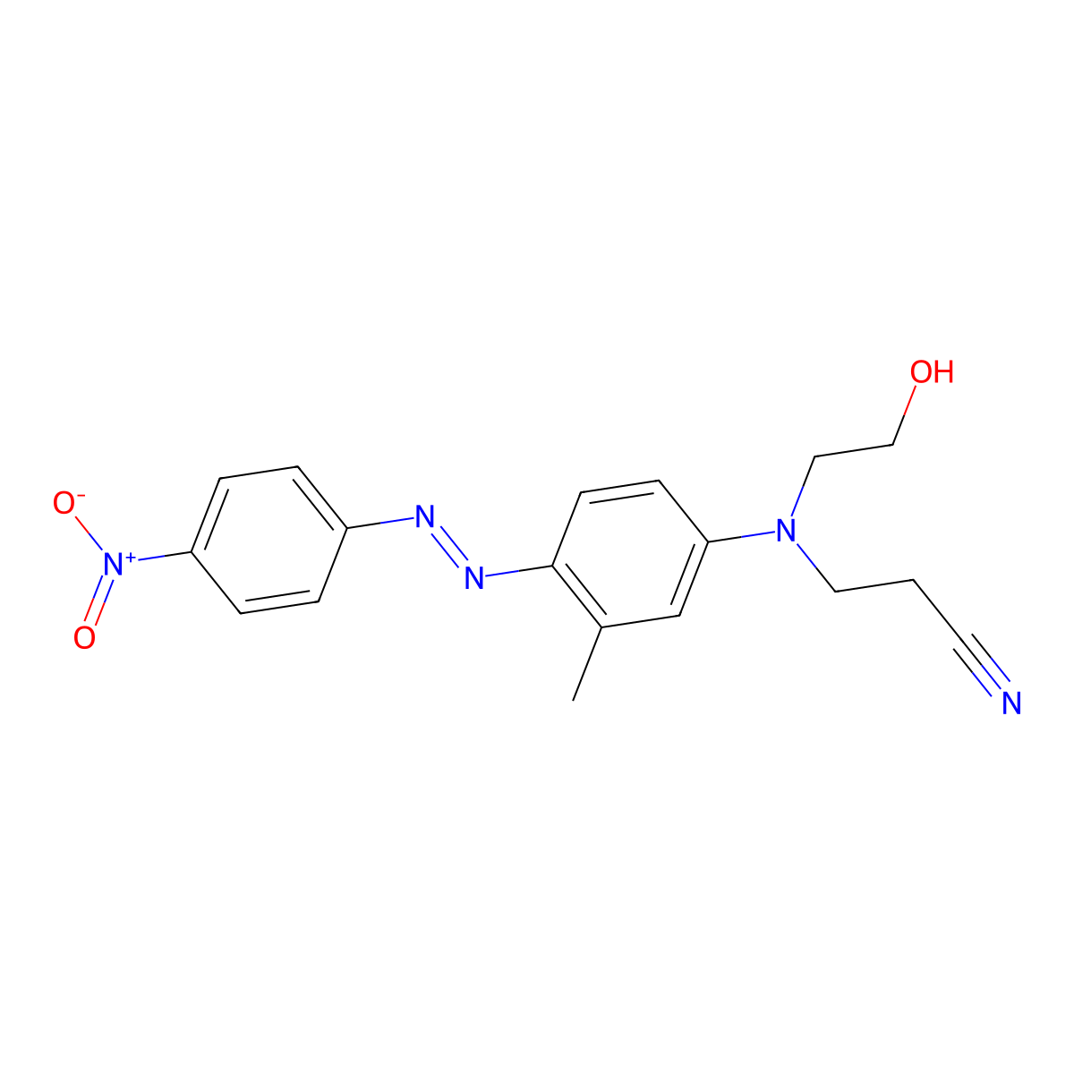 Disperse dye (C.I. 11230) molecular structure, CAS 6054-58-6