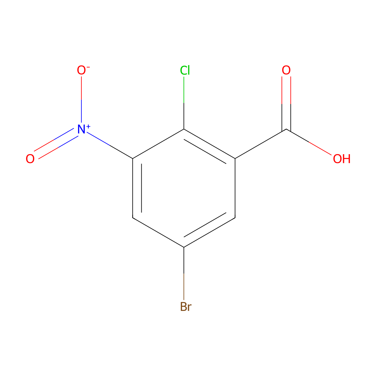 5-Bromo-2-chloro-3-nitrobenzoic acid molecular structure, CAS 60541-88-0