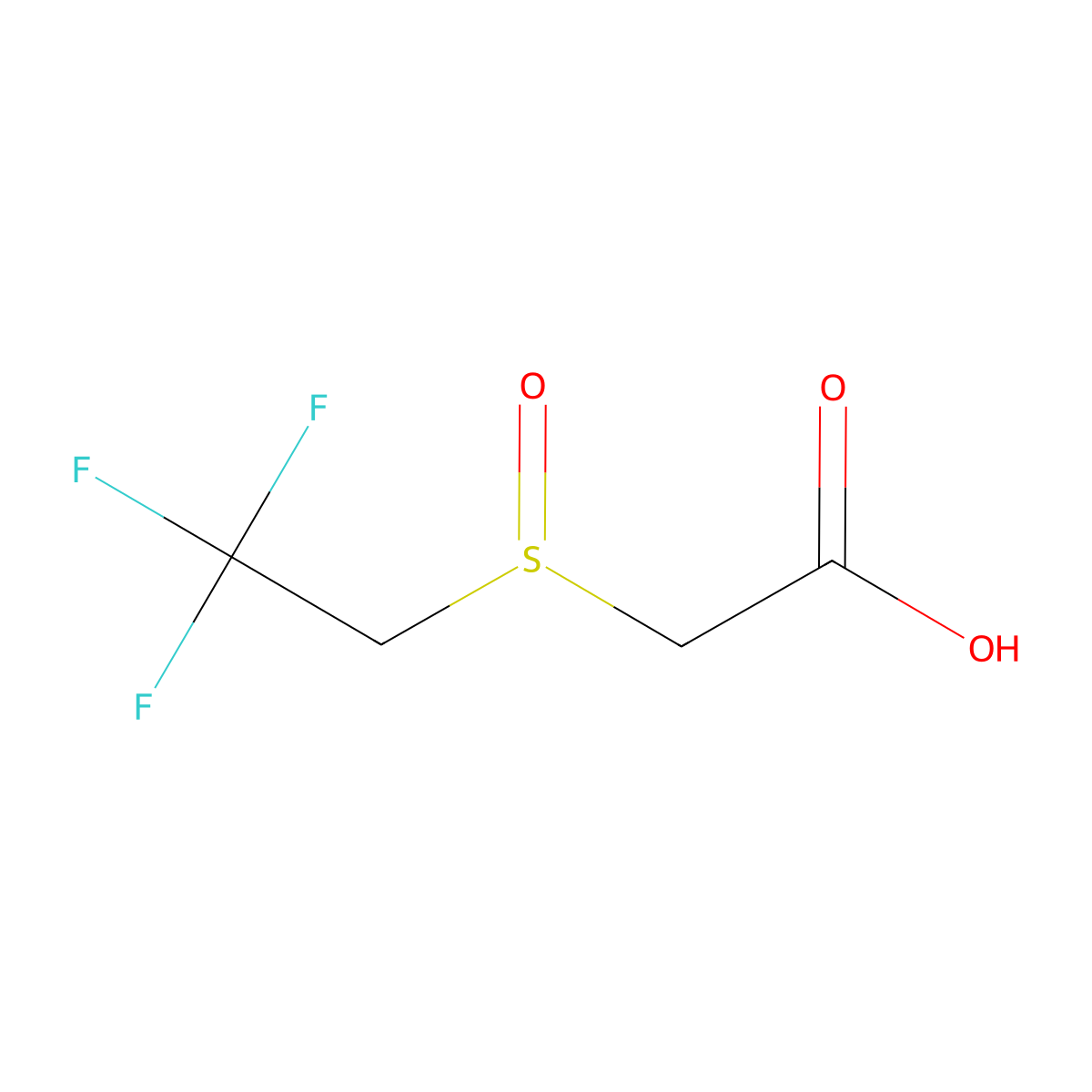 2-(2,2,2-Trifluoroethanesulfinyl)acetic acid molecular structure, CAS 60543-27-3
