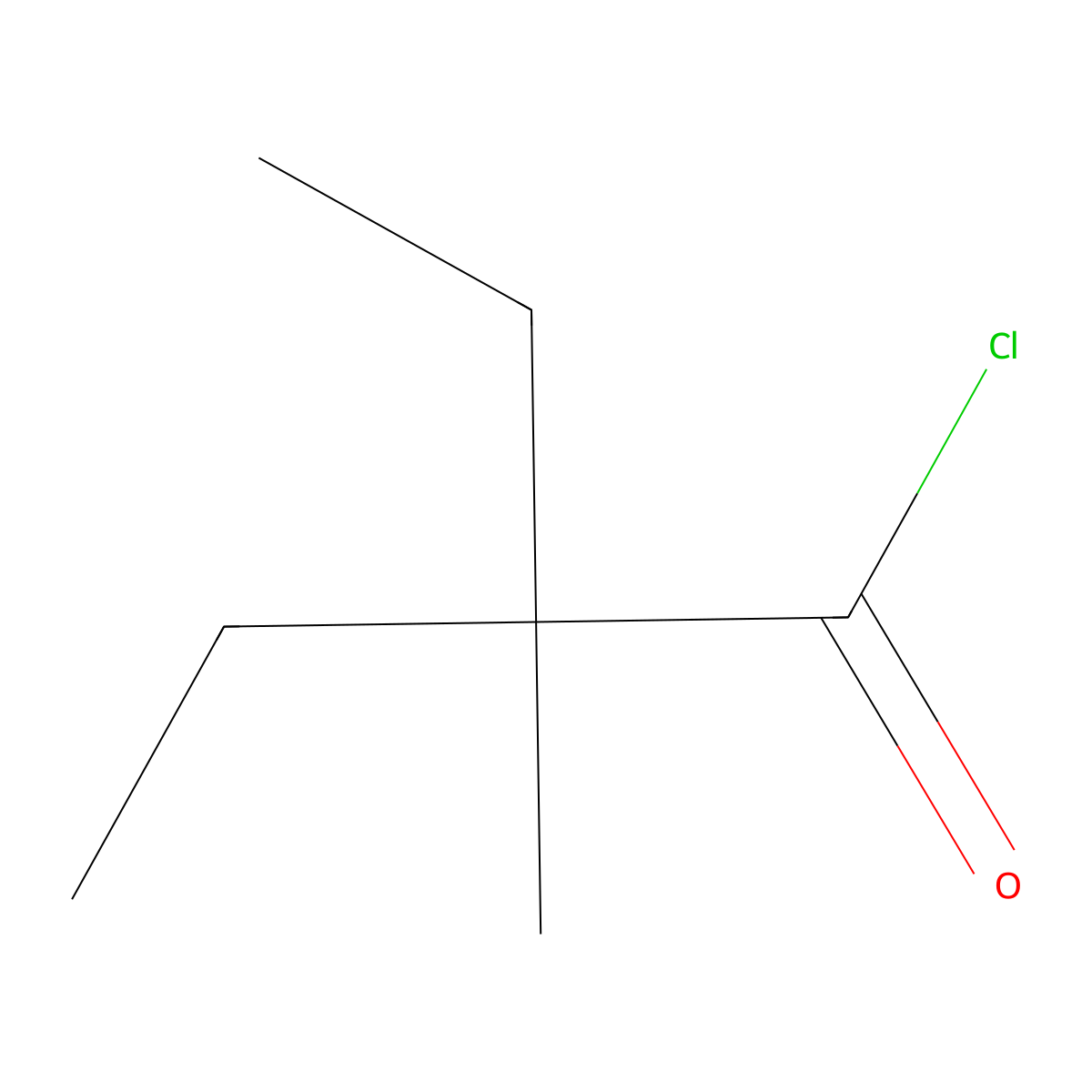 2-Ethyl-2-methylbutanoyl chloride molecular structure, CAS 60545-29-1