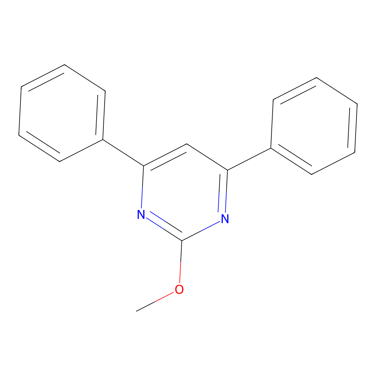 2-Methoxy-4,6-diphenylpyrimidine molecular structure, CAS 60545-99-5