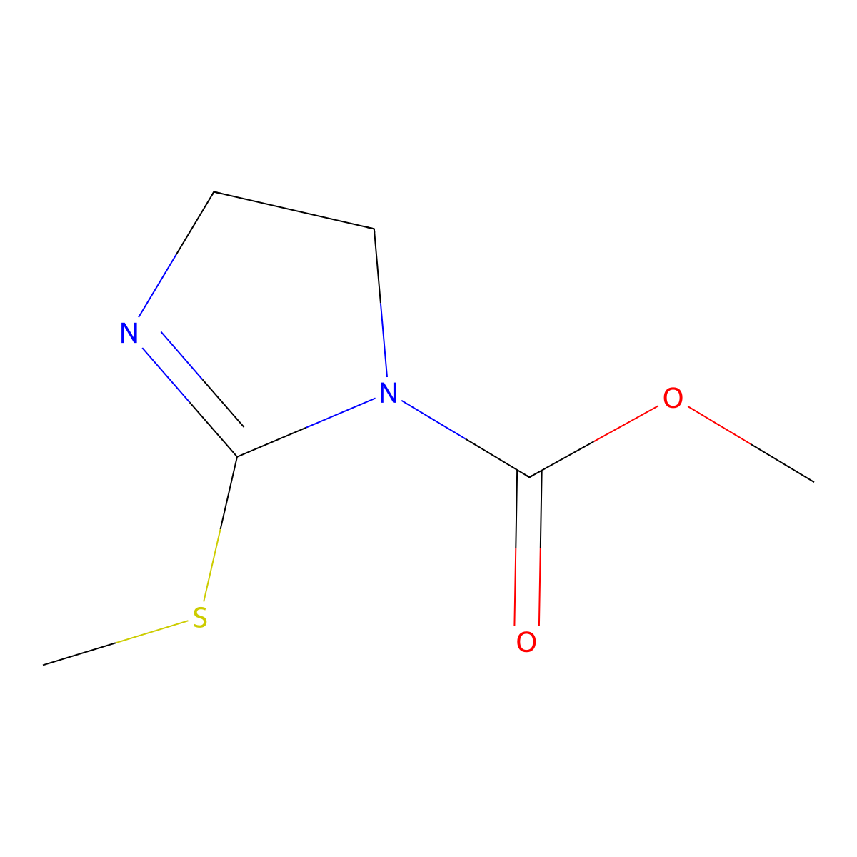 4,5-Dihydro-2-(methylthio)-1h-imidazole-1-carboxylic acid methyl ester molecular structure, CAS 60546-77-2