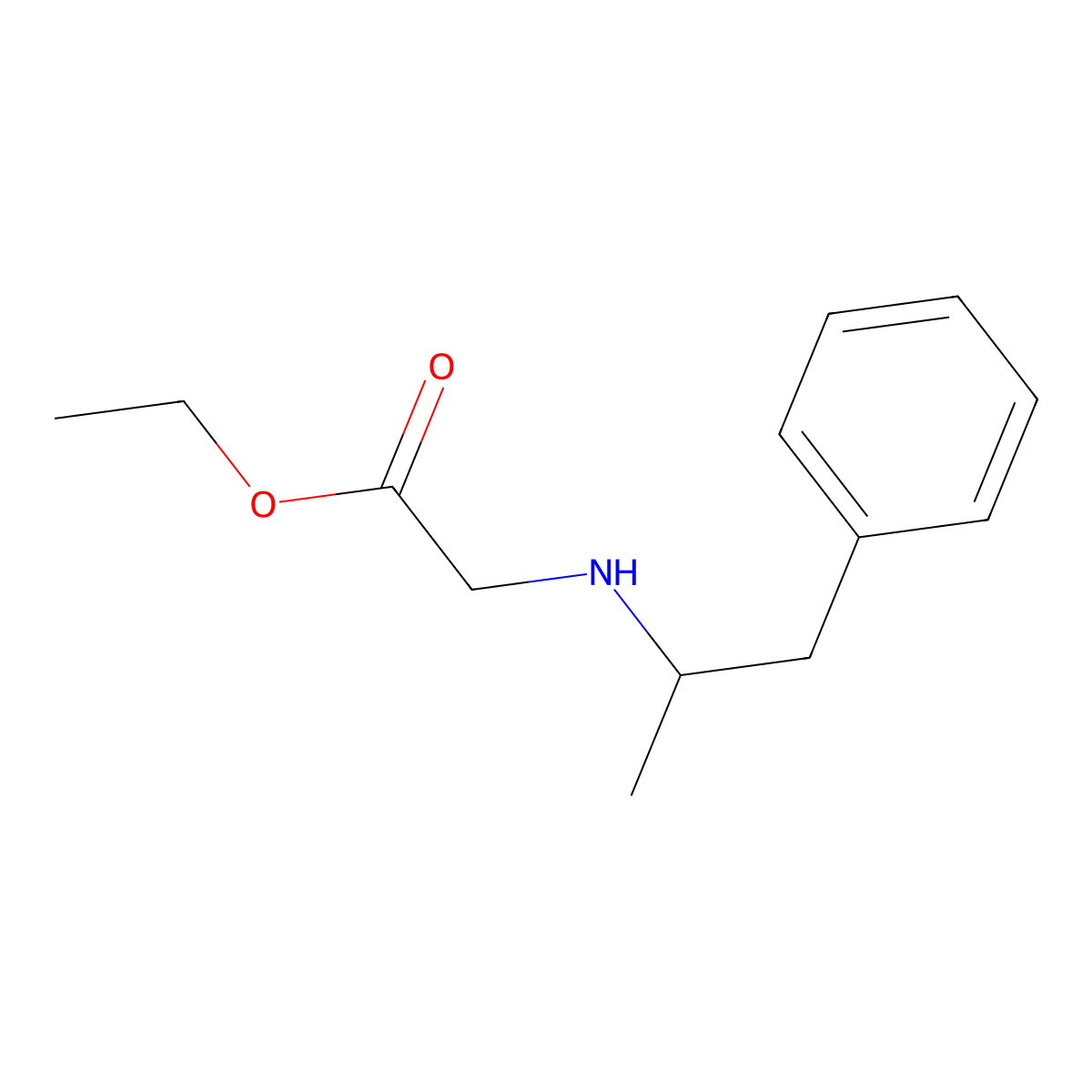 Ethyl N-(1-Methyl-2-phenylethyl)glycine Ester molecular structure, CAS 60546-87-4