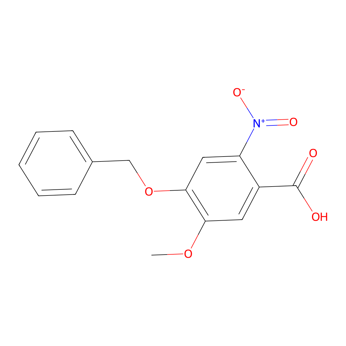 4-(Benzyloxy)-5-methoxy-2-nitrobenzoic acid molecular structure, CAS 60547-92-4