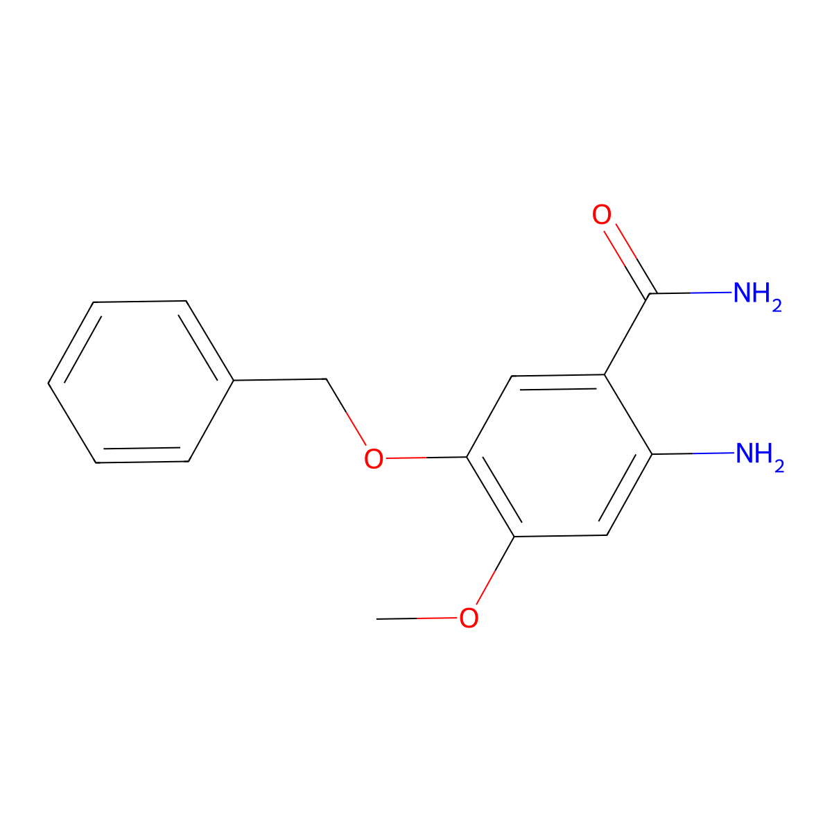 2-Amino-5-(benzyloxy)-4-methoxybenzamide molecular structure, CAS 60547-95-7