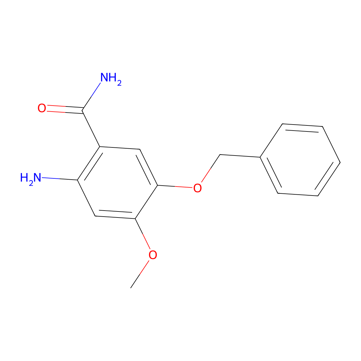 2-Amino-5-(benzyloxy)-4-methoxybenzamide molecular structure, CAS 60547-95-7