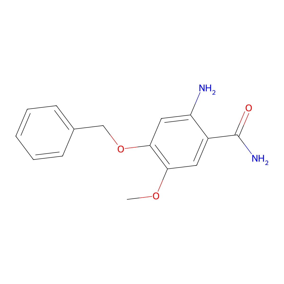 2-Amino-4-(benzyloxy)-5-methoxybenzamide molecular structure, CAS 60547-98-0