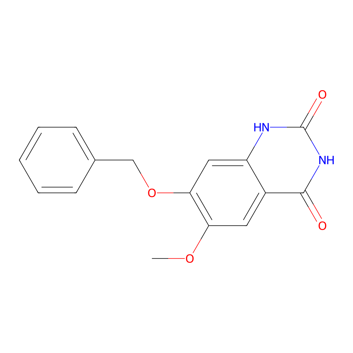 7-(Benzyloxy)-6-methoxyquinazoline-2,4(1H,3H)-dione molecular structure, CAS 60548-00-7