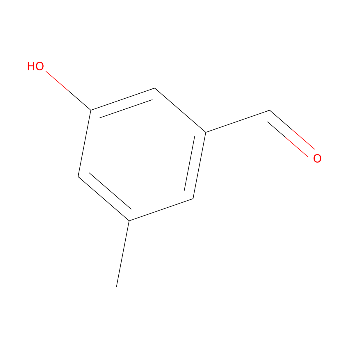 3-Hydroxy-5-methylbenzaldehyde molecular structure, CAS 60549-26-0