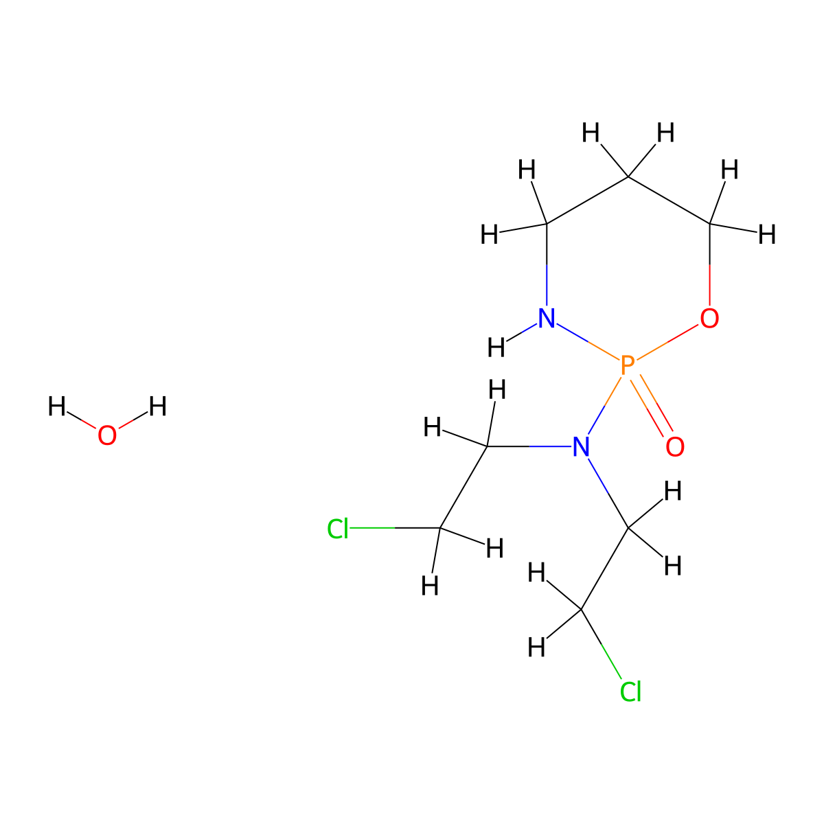 Cyclophosphamide Monohydrate molecular structure, CAS 6055-19-2