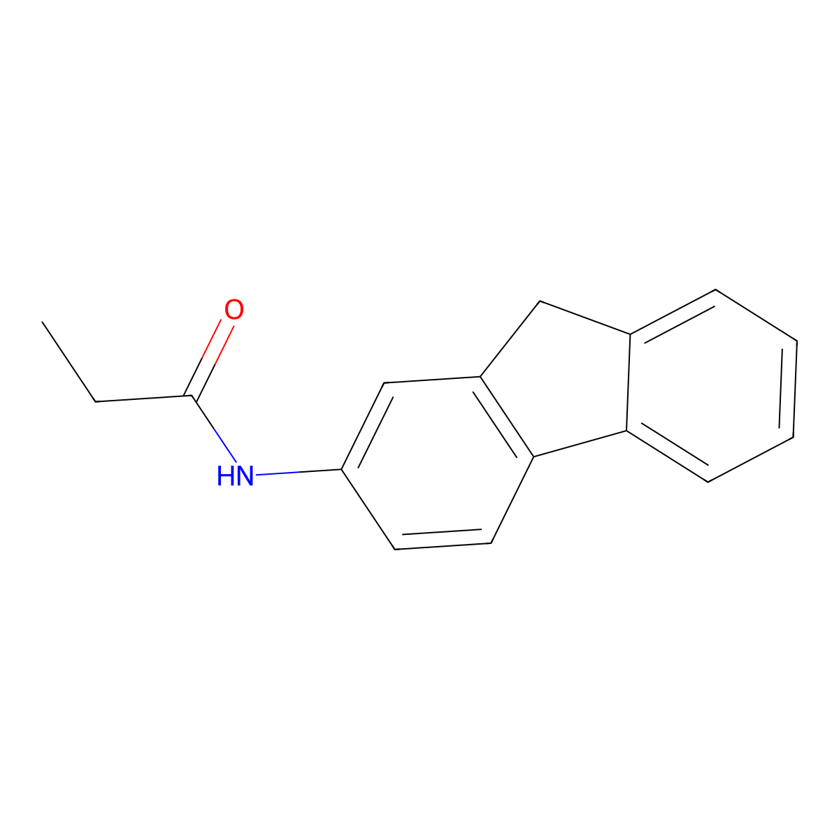 Propanamide, N-9H-fluoren-2-yl- molecular structure, CAS 60550-78-9