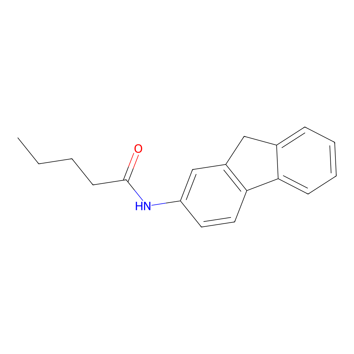 Valeramide, N-(2-fluorenyl)- molecular structure, CAS 60550-79-0