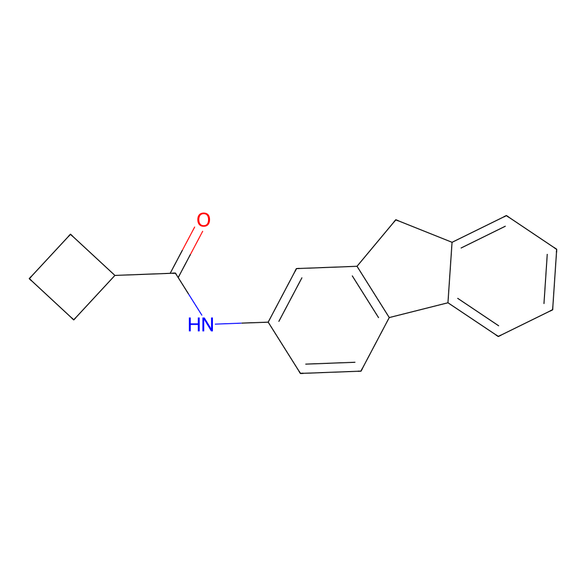 Formamide, cyclobutyl-N-(2-fluorenyl)- molecular structure, CAS 60550-80-3
