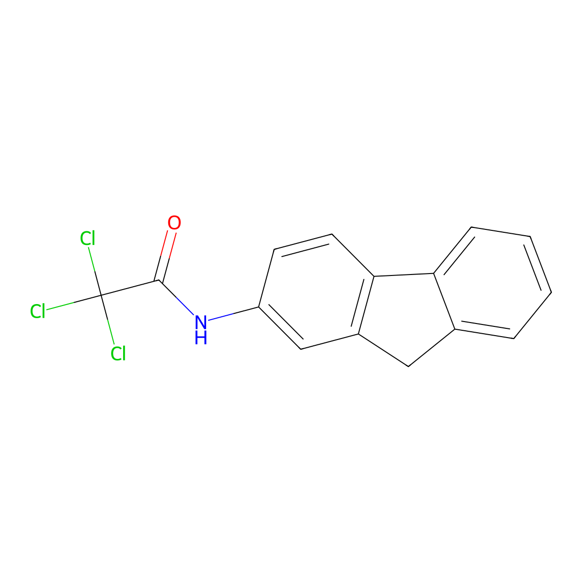 Acetamide, N-(2-fluorenyl)-2,2,2-trichloro- molecular structure, CAS 60550-82-5