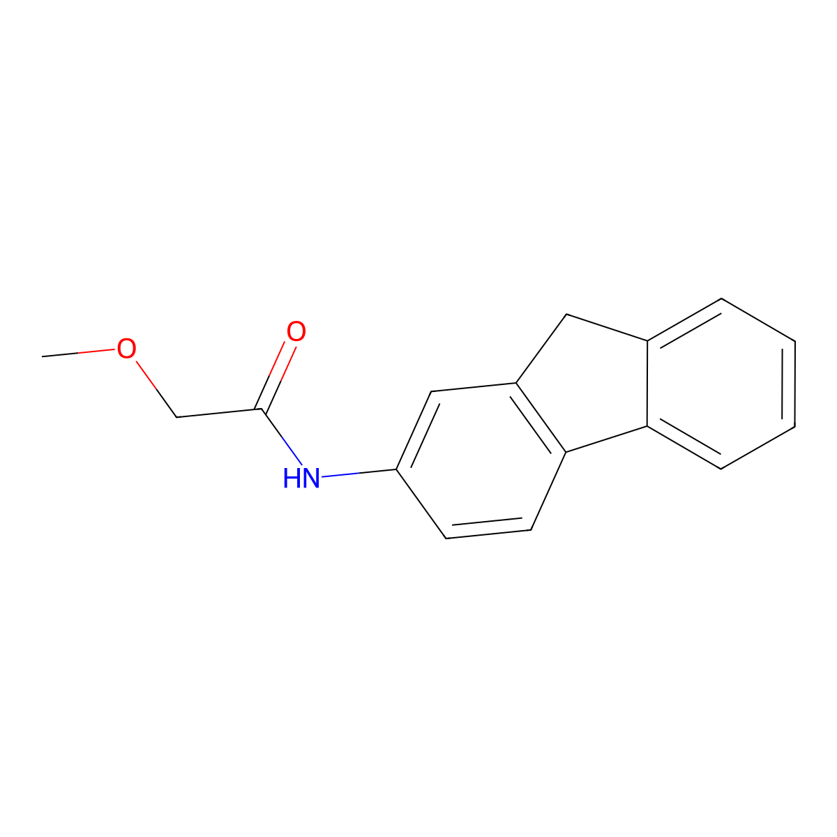 Acetamide, N-(2-fluorenyl)-2-methoxy- molecular structure, CAS 60550-83-6