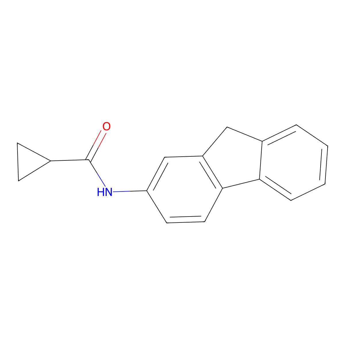 N-(9H-fluoren-2-yl)cyclopropanecarboxamide molecular structure, CAS 60550-88-1
