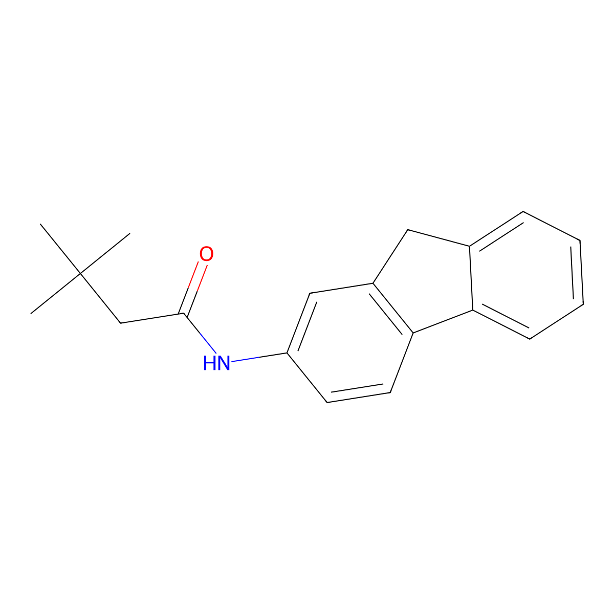 N-9H-Fluoren-2-yl-3,3-dimethylbutanamide molecular structure, CAS 60550-94-9