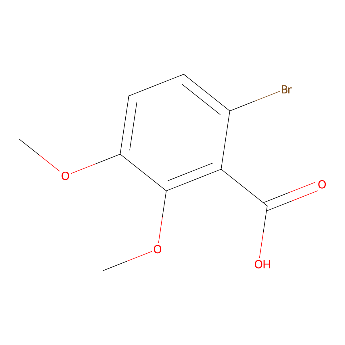 6-Bromo-2,3-dimethoxybenzoic acid molecular structure, CAS 60555-93-3