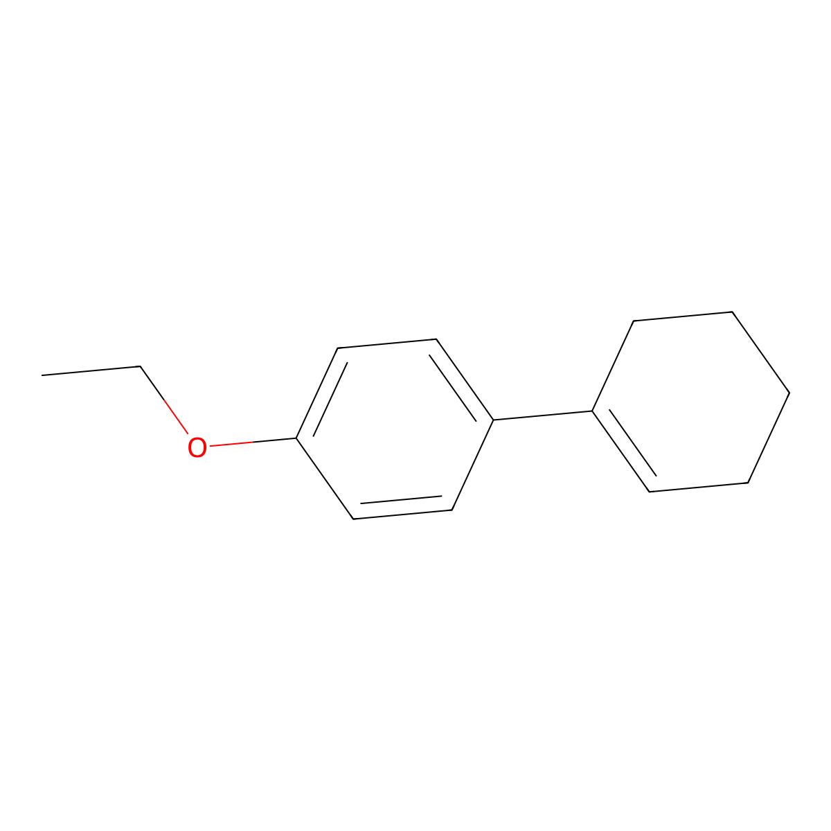 Benzene, 1-(1-cyclohexen-1-yl)-4-ethoxy- molecular structure, CAS 60557-91-7