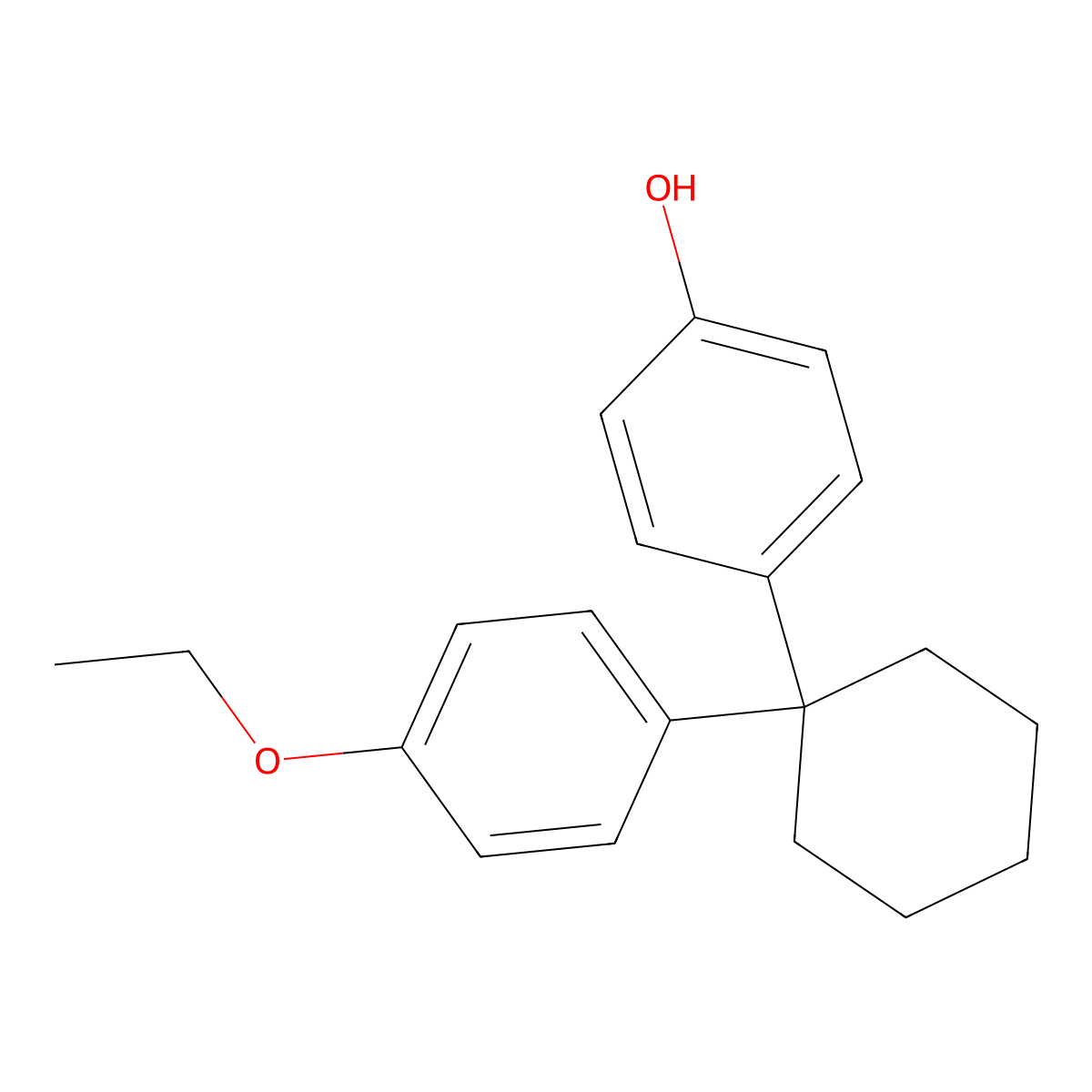 4-[1-(4-Ethoxyphenyl)cyclohexyl]phenol molecular structure, CAS 60557-97-3