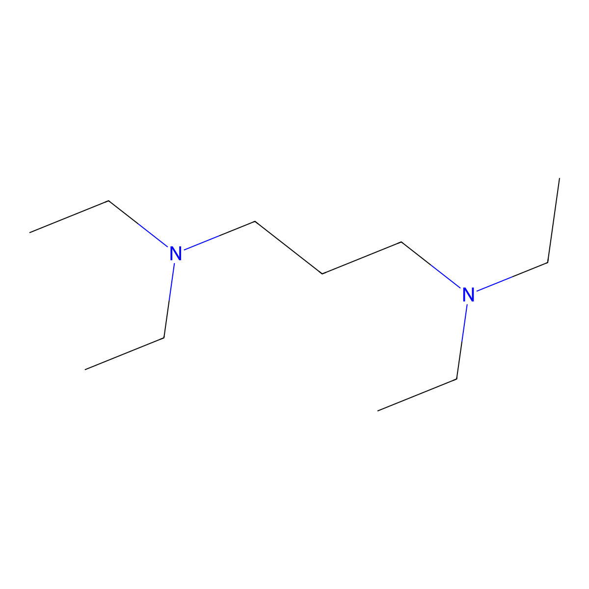 N,N,N',N'-Tetraethyl-1,3-propanediamine molecular structure, CAS 60558-96-5