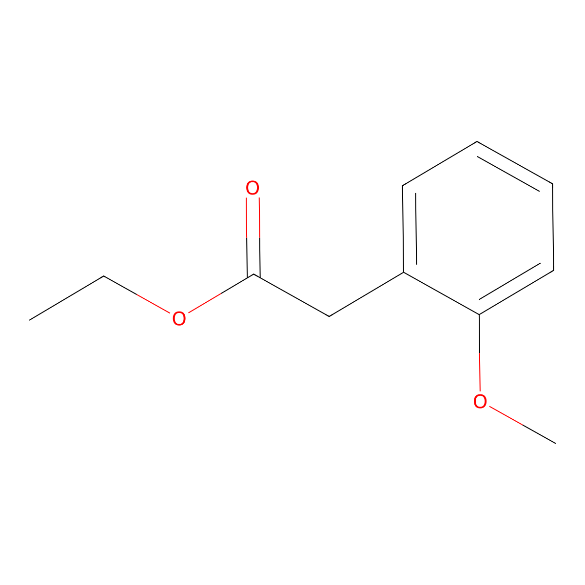 Ethyl (2-methoxyphenyl)acetate molecular structure, CAS 6056-23-1