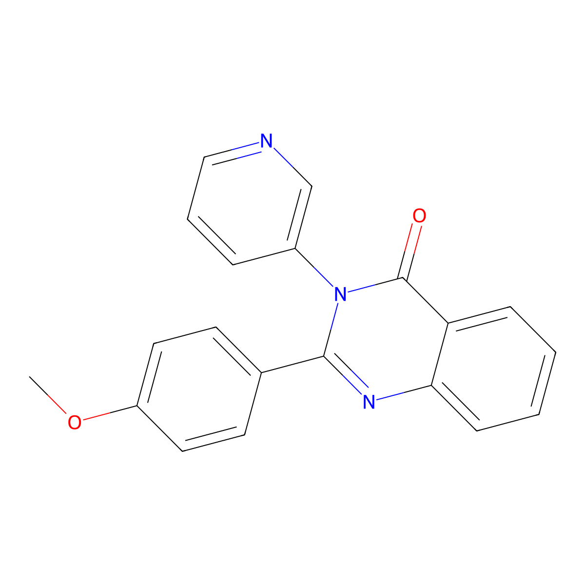 2-(4-Methoxyphenyl)-3-(3-pyridinyl)-4-quinazolinone molecular structure, CAS 6056-27-5