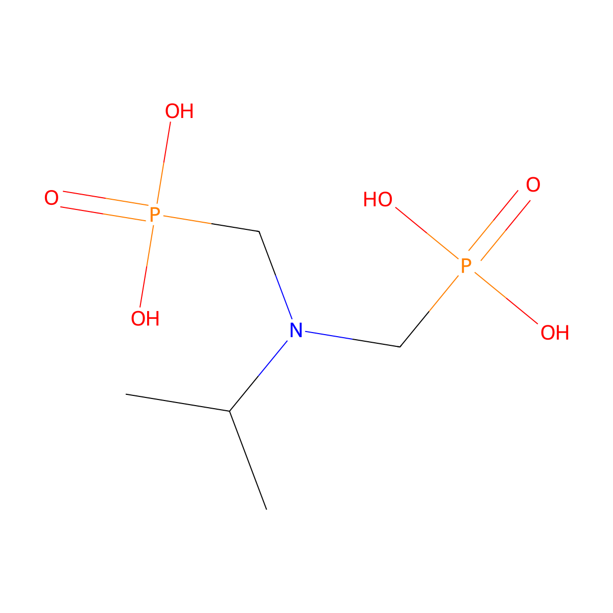 [(Isopropylimino)dimethylene]bisphosphonic acid molecular structure, CAS 6056-52-6