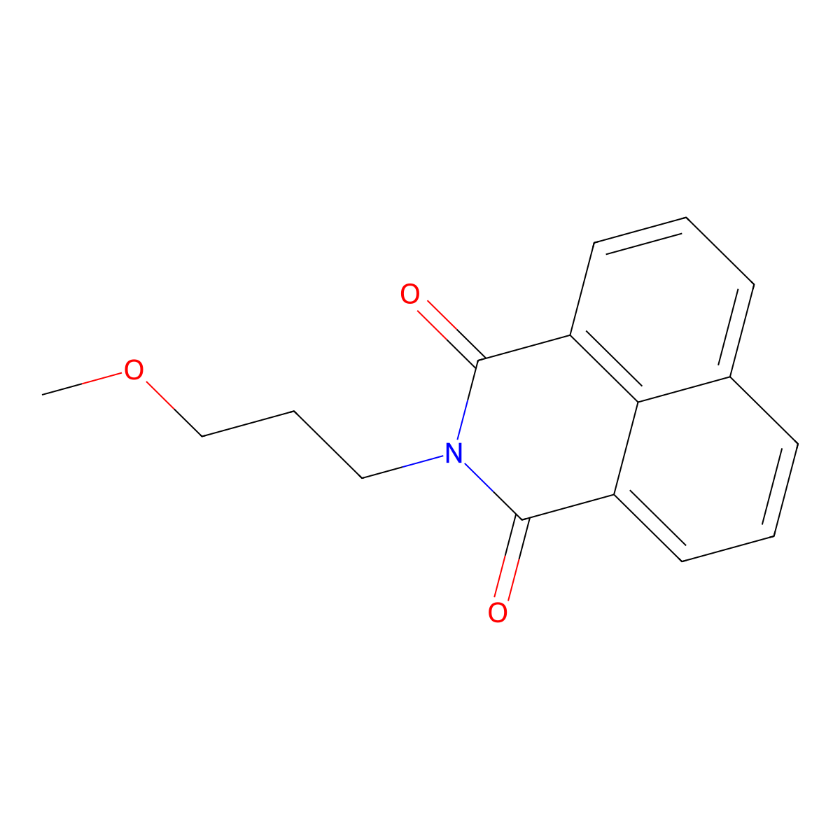 2-(3-Methoxypropyl)-1h-benzo[de]isoquinoline-1,3(2h)-dione molecular structure, CAS 6056-56-0
